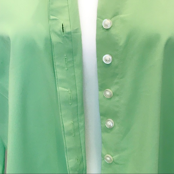 Land’s End Cotton Blend Shirt No-Gap Button Front - Picture 4 of 6